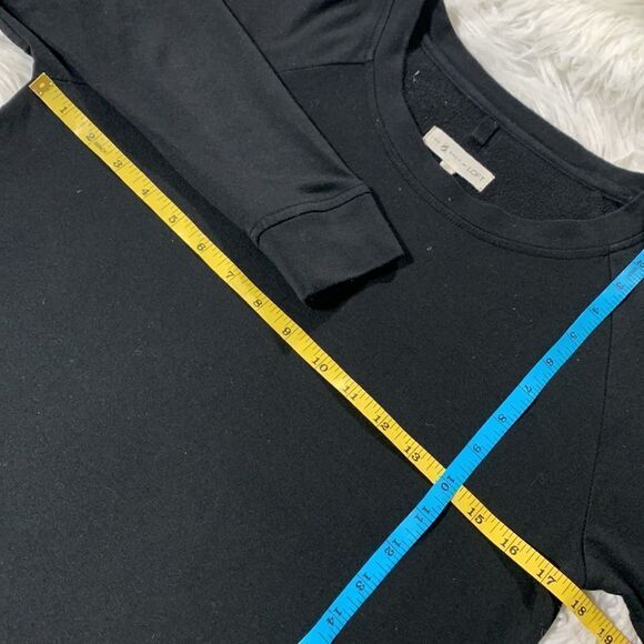 LOU & Grey scoop neck knit top raglan long sleeves hi-lo hemline women’s size S - Picture 5 of 7